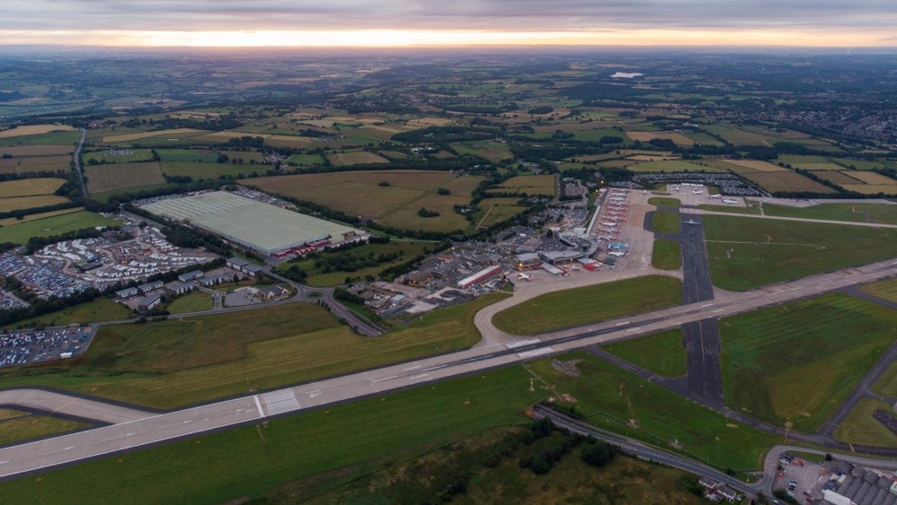 Aerial view of Leeds Bradford Airport