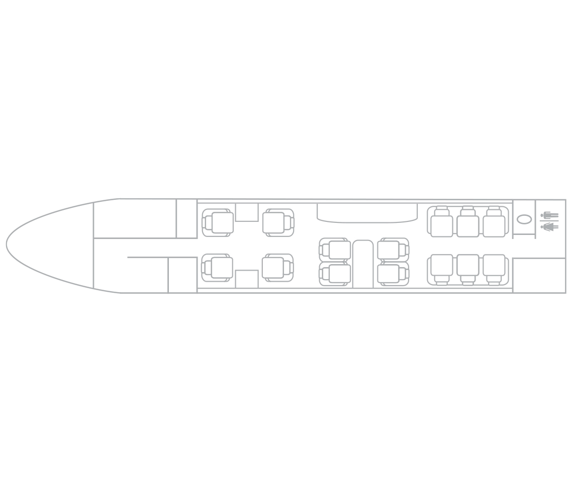 Dassualt Falcon 8X interior cabin specification