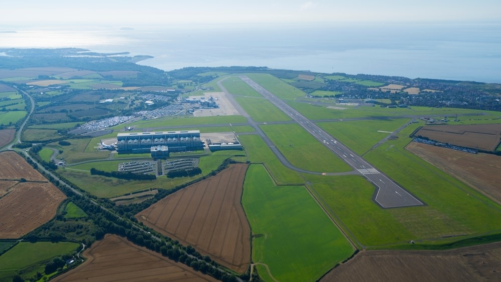 Aerial view of Cardiff Airport